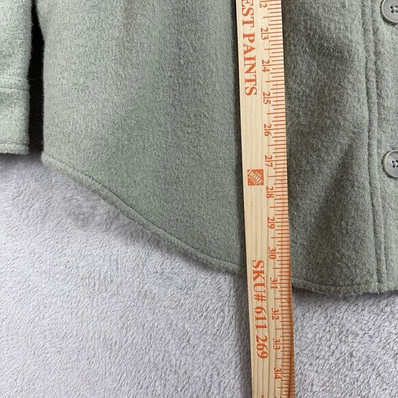 Hilary Radley Shacket Women Large Green Thick Shirt Jacket Preppy Casual Minimal - Picture 13 of 16